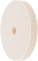 Value Collection - 4" Diam x 1/2" Thick Unmounted Buffing Wheel - 1 Ply, Polishing Wheel, 1/2" Arbor Hole, Medium Density - Apex Tool & Supply