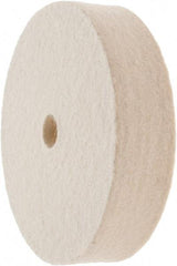 Value Collection - 4" Diam x 1" Thick Unmounted Buffing Wheel - 1 Ply, Polishing Wheel, 1/2" Arbor Hole, Soft Density - Apex Tool & Supply
