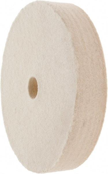 Value Collection - 4" Diam x 3/4" Thick Unmounted Buffing Wheel - 1 Ply, Polishing Wheel, 1/2" Arbor Hole, Hard Density - Apex Tool & Supply