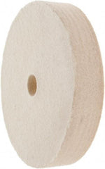 Value Collection - 4" Diam x 3/4" Thick Unmounted Buffing Wheel - 1 Ply, Polishing Wheel, 1/2" Arbor Hole, Hard Density - Apex Tool & Supply