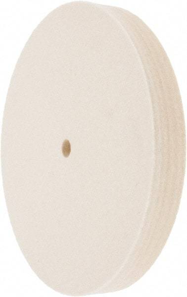 Value Collection - 8" Diam x 1" Thick Unmounted Buffing Wheel - 1 Ply, Polishing Wheel, 1/2" Arbor Hole, Medium Density - Apex Tool & Supply