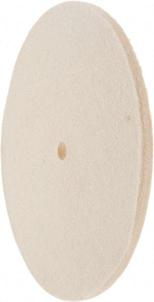 Value Collection - 8" Diam x 1/4" Thick Unmounted Buffing Wheel - 1 Ply, Polishing Wheel, 1/2" Arbor Hole, Hard Density - Apex Tool & Supply