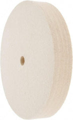 Value Collection - 6" Diam x 1" Thick Unmounted Buffing Wheel - 1 Ply, Polishing Wheel, 1/2" Arbor Hole, Medium Density - Apex Tool & Supply