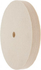 Value Collection - 6" Diam x 3/4" Thick Unmounted Buffing Wheel - 1 Ply, Polishing Wheel, 1/2" Arbor Hole, Hard Density - Apex Tool & Supply
