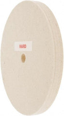 Value Collection - 6" Diam x 1/2" Thick Unmounted Buffing Wheel - 1 Ply, Polishing Wheel, 1/2" Arbor Hole, Hard Density - Apex Tool & Supply