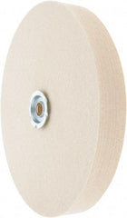 Value Collection - 8" Diam x 1" Thick Unmounted Buffing Wheel - 1 Ply, Polishing Wheel, 1" Arbor Hole, Medium Density - Apex Tool & Supply