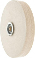 Value Collection - 6" Diam x 1" Thick Unmounted Buffing Wheel - 1 Ply, Polishing Wheel, 1" Arbor Hole, Hard Density - Apex Tool & Supply