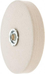 Value Collection - 6" Diam x 1" Thick Unmounted Buffing Wheel - 1 Ply, Polishing Wheel, 1" Arbor Hole, Medium Density - Apex Tool & Supply
