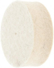 Made in USA - 1-1/2" Diam x 1/2" Thick Unmounted Buffing Wheel - 1 Ply, Polishing Wheel, 1/2" Arbor Hole, Soft Density - Apex Tool & Supply