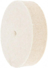 Made in USA - 2" Diam x 1/2" Thick Unmounted Buffing Wheel - 1 Ply, Polishing Wheel, 1/2" Arbor Hole, Hard Density - Apex Tool & Supply