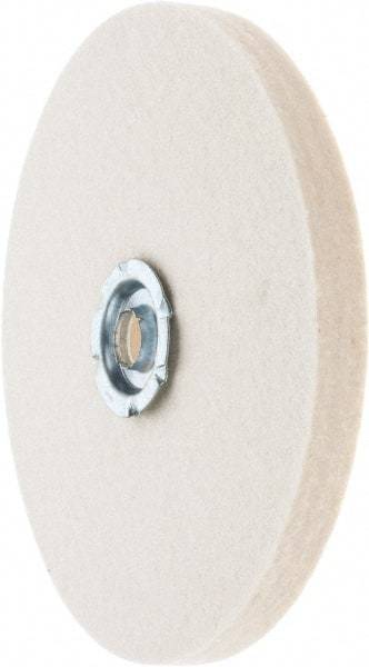Value Collection - 6" Diam x 1/2" Thick Unmounted Buffing Wheel - 1 Ply, Polishing Wheel, 1" Arbor Hole, Soft Density - Apex Tool & Supply