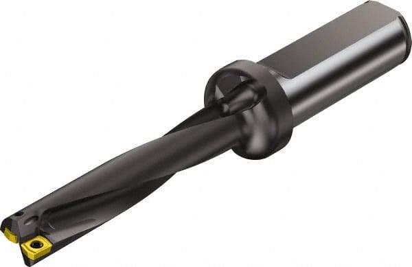 Sandvik Coromant - 5-7/16" Max Drill Depth, 5xD, 1.062" Diam, Indexable Insert Drill - 2 Inserts, 1-1/4" Shank Diam, Straight Shank - Apex Tool & Supply