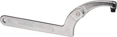 Paramount - 4-1/2" to 6-1/4" Capacity, Adjustable Pin Spanner Wrench - 12-1/8" OAL, 3/8" Hook Pin Height - Apex Tool & Supply