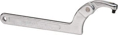 Paramount - 2" to 4-3/4" Capacity, Adjustable Pin Spanner Wrench - 11-3/8" OAL, 1/4" Hook Pin Height - Apex Tool & Supply