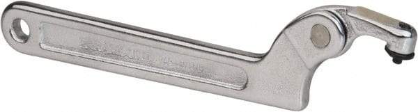 Paramount - 3/4" to 2" Capacity, Adjustable Pin Spanner Wrench - 6-3/8" OAL, 1/8" Hook Pin Height - Apex Tool & Supply