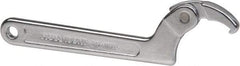 Paramount - 1-1/4" to 3" Capacity, Adjustable Pin Spanner Wrench - 8-1/8" OAL, 5/32" Hook Pin Height - Apex Tool & Supply