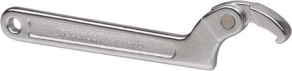 Paramount - 3/4" to 2" Capacity, Adjustable Pin Spanner Wrench - 6-3/8" OAL, 1/8" Hook Pin Height - Apex Tool & Supply