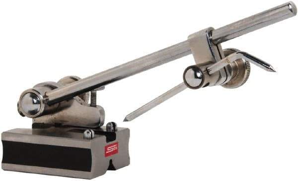 SPI - 2 Spindle, 4 and 7 Inch Spindle Length, Surface Gage - 2-1/4 Inch Long x 1-5/8 Inch Wide Base, 7/8 Inch Overall Height - Apex Tool & Supply