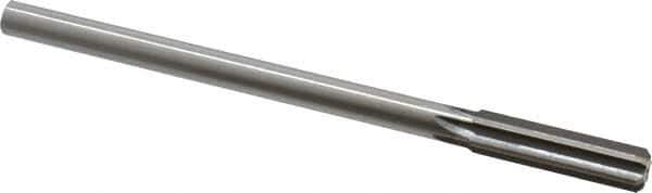 Made in USA - 0.521" High Speed Steel 6 Flute Chucking Reamer - Straight Flute, 0.4355" Straight Shank, 2" Flute Length, 8" OAL - Apex Tool & Supply
