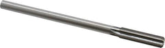 Made in USA - 0.521" High Speed Steel 6 Flute Chucking Reamer - Straight Flute, 0.4355" Straight Shank, 2" Flute Length, 8" OAL - Apex Tool & Supply