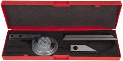 SPI - 6 Inch Long Blade, 360° Max Measurement, Bevel Protractor - Accuracy up to 5 Min, 1° Dial Graduation - Apex Tool & Supply
