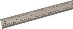SPI - 72" Long, 1/64, 1/32, 1/16, 1/8" Graduation, Flexible Steel Rule - 10R Graduation Style, 3/4" Wide, Silver, Polished Finish - Apex Tool & Supply