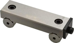 SPI - 3-3/4 Inch Long x 1 Inch Wide x 0.0002 Inch Center to Center Accuracy, 0.0004 Inch Parallelism, 2-1/2 Inch Between Rolls, Sine Bar - Steel, Includes Back Plate - Apex Tool & Supply