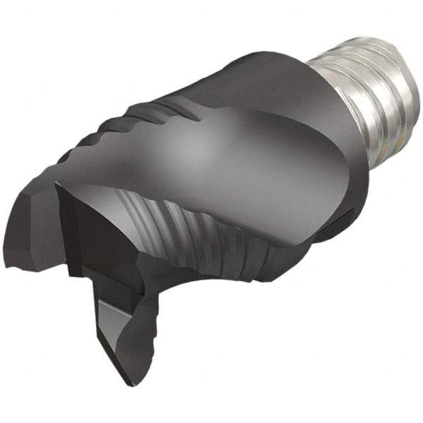 Iscar - MM ERA Grade IC08 Carbide End Milling Tip Insert - Uncoated, 3 Flutes, 20mm Cutting Diam, 12mm Depth of Cut, 25.5mm Extension, 0.008" Cnr Rad, 45° Helix - Apex Tool & Supply