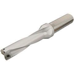 Iscar - 112mm Max Drill Depth, 4xD, 28mm Diam, Indexable Insert Drill - 2 Inserts, 32mm Shank Diam, Whistle Notch Shank - Apex Tool & Supply
