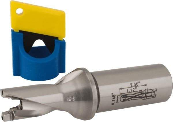 Iscar - 3/4" to 0.783" Diam, 1.5xD, 1.12" Max Depth, 1" Shank Diam, 4-1/2" OAL, Replaceable-Tip Drill - FCP, ICK, ICK-2M, ICM, ICN, ICP, iCP-2M Insert, 19 Seat Size, 91104752 Toolholder, Series SumoCham - Apex Tool & Supply