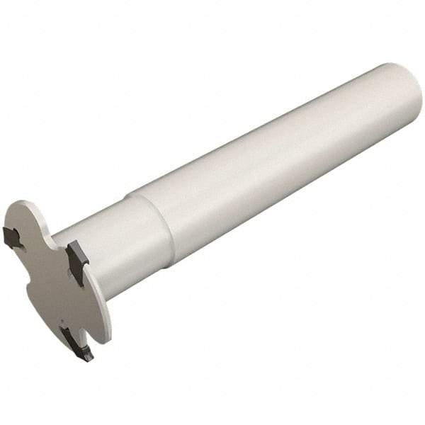 Iscar - Shank Connection, 0.071" Cutting Width, 7mm Depth of Cut, 32mm Cutter Diam, 3 Tooth Indexable Slotting Cutter - 0.63" Shank Diam, SGSF-W Toolholder, GSFN, GSFU Insert, Right Hand Cutting Direction - Apex Tool & Supply
