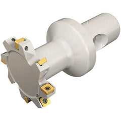 Iscar - Shank Connection, 8mm Cutting Width, 18.9mm Depth of Cut, 63mm Cutter Diam, 10 Tooth Indexable Slotting Cutter - FDN-CF4 Toolholder, Q/XOMT Insert, Right Hand Cutting Direction - Apex Tool & Supply