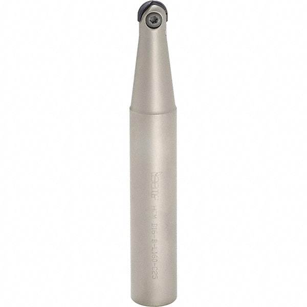 Iscar - 3/4" Cut Diam, 1" Shank Diam, 8" OAL, Indexable Ball Nose End Mill - 3-1/2" Head Length, Straight Shank, HCM D.75 Toolholder, HBF-QF, HBR-QF, HCD-QF, HCR Insert - Apex Tool & Supply
