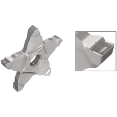 Iscar - 34L300PENTA C Grade IC908, 3mm Cutting Width Carbide Grooving Insert - Left Hand, 0.2mm Corner Radius, TiAlN Finish - Apex Tool & Supply