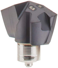 Iscar - Series ICM, 0.267" Diam Grade IC908 140° Replaceable Drill Tip - Carbide, TiAlN Finish, 6.5 Seat Size, Through Coolant - Apex Tool & Supply