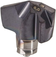 Iscar - Series ICM, 0.236" Diam Grade IC908 140° Replaceable Drill Tip - Carbide, TiAlN Finish, 6 Seat Size, Through Coolant - Apex Tool & Supply