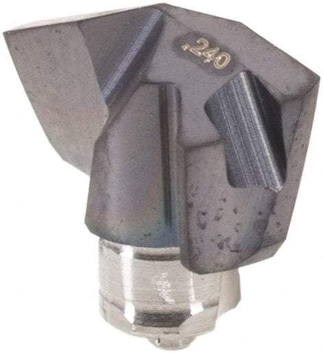 Iscar - Series ICM, 0.24" Diam Grade IC908 140° Replaceable Drill Tip - Carbide, TiAlN Finish, 6 Seat Size, Through Coolant - Apex Tool & Supply