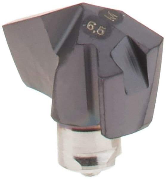 Iscar - Series ICM, 0.256" Diam Grade IC908 140° Replaceable Drill Tip - Carbide, TiAlN Finish, 6.5 Seat Size, Through Coolant - Apex Tool & Supply