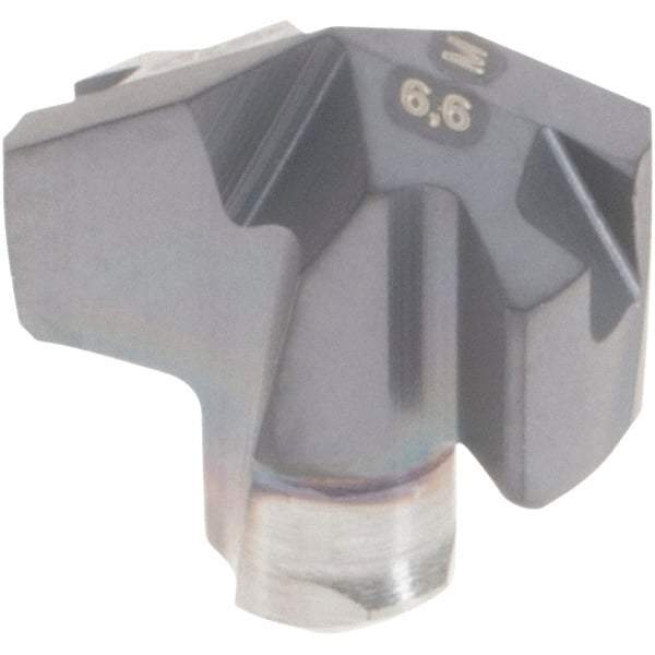 Iscar - Series ICM, 0.26" Diam Grade IC908 140° Replaceable Drill Tip - Carbide, TiAlN Finish, 6.5 Seat Size, Through Coolant - Apex Tool & Supply