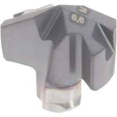 Iscar - Series ICM, 0.26" Diam Grade IC908 140° Replaceable Drill Tip - Carbide, TiAlN Finish, 6.5 Seat Size, Through Coolant - Apex Tool & Supply