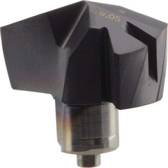 Iscar - Series ICM, 3/4" Diam Grade IC908 140° Replaceable Drill Tip - Carbide, TiAlN Finish, 19 Seat Size, Through Coolant - Apex Tool & Supply