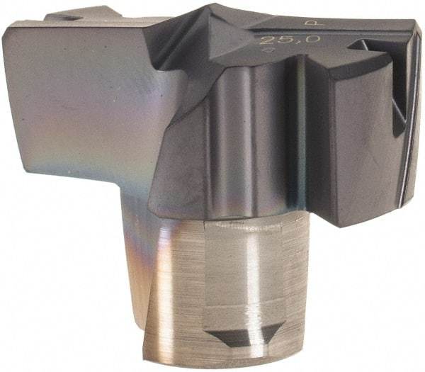 Iscar - Series FCP, 0.984" Diam Grade IC908 Replaceable Drill Tip - Carbide, TiAlN Finish, 25 Seat Size, Through Coolant - Apex Tool & Supply