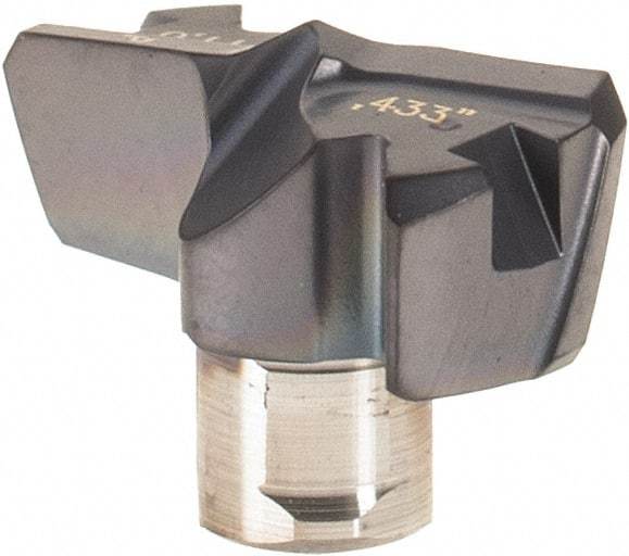 Iscar - Series FCP, 0.433" Diam Grade IC908 Replaceable Drill Tip - Carbide, TiAlN Finish, 11 Seat Size, Through Coolant - Apex Tool & Supply