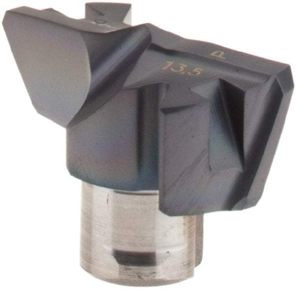 Iscar - Series FCP, 0.531" Diam Grade IC908 Replaceable Drill Tip - Carbide, TiAlN Finish, 13 Seat Size, Through Coolant - Apex Tool & Supply