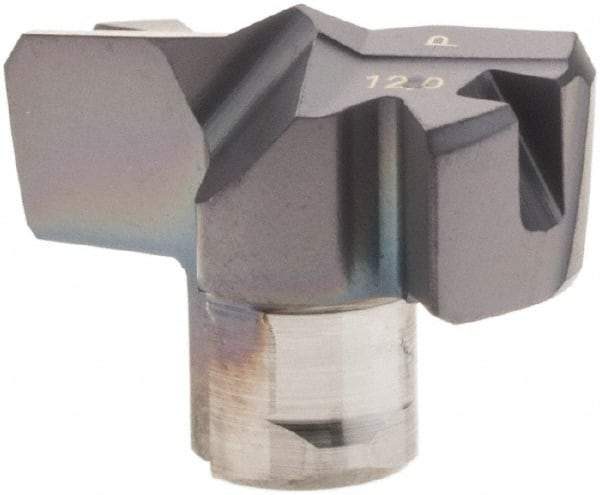 Iscar - Series FCP, 0.472" Diam Grade IC908 Replaceable Drill Tip - Carbide, TiAlN Finish, 12 Seat Size, Through Coolant - Apex Tool & Supply