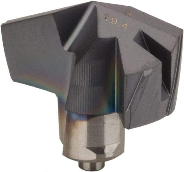 Iscar - Series ICP-2M, 0.764" Diam Grade IC908 140° Replaceable Drill Tip - Carbide, TiAlN Finish, 19 Seat Size, Through Coolant - Apex Tool & Supply