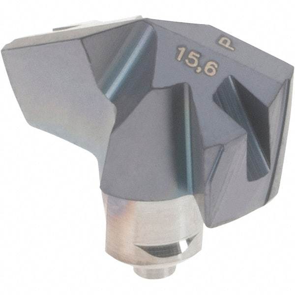 Iscar - Series ICP-2M, 0.614" Diam Grade IC908 140° Replaceable Drill Tip - Carbide, TiAlN Finish, 15 Seat Size, Through Coolant - Apex Tool & Supply
