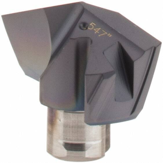 Iscar - Series ICP-2M, 0.547" Diam Grade IC908 140° Replaceable Drill Tip - Carbide, TiAlN Finish, 13 Seat Size, Through Coolant - Apex Tool & Supply