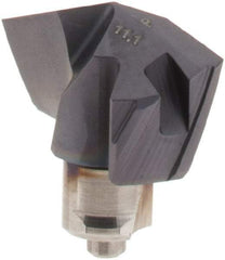Iscar - Series ICP-2M, 0.437" Diam Grade IC908 140° Replaceable Drill Tip - Carbide, TiAlN Finish, 11 Seat Size, Through Coolant - Apex Tool & Supply