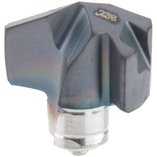 Iscar - Series ICP, 0.236" Diam Grade IC908 140° Replaceable Drill Tip - Carbide, TiAlN Finish, 6 Seat Size, Through Coolant - Apex Tool & Supply